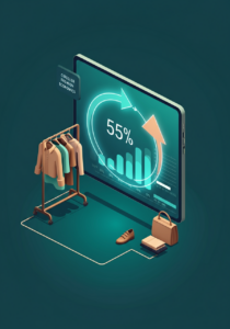 Infográfico representativo de economia circular com foco no aumento de margens no resale de roupas, ideal para empreendedores buscando técnicas para melhorar o brechó.